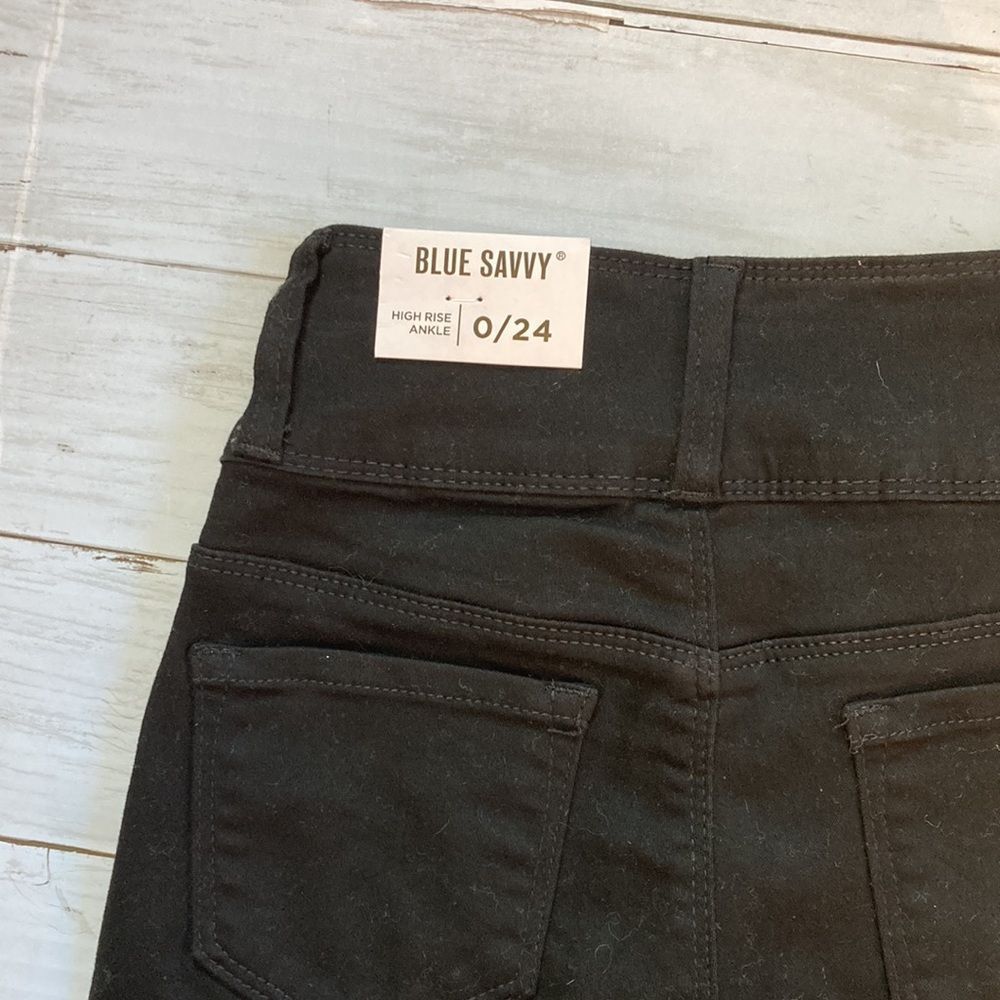 💕1x HOST PICK💕 Blue Savvy Denim High-Rise Ankle Jeans Pants Size 0/24 - Picture 9 of 9